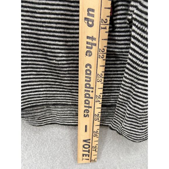 Nic + Zoe Sweater Women’s Sz‎ S Linen Embroidered Martini Glasses Black Stripe - Picture 7 of 12